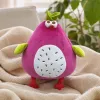 Cute pink pitaya-shaped plush fabric soft and adorable figurines for children's gift collection details Picture